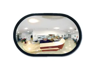 waarnemingsspiegel,HxB 275x365mm,spiegel acrylglas,frame zwart - 1