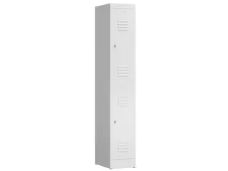 Dubbeldekse garderobekast 1800x310x500mm 2vak B300mm RAL9003 - 1