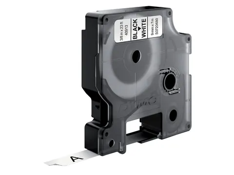 Labeltape Dymo 40913 D1 S720680 9mmx7m zwart op wit