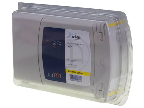 As67613 Astar Hp 761 Dnj Inkt Geel Rebuilt Blister 400Ml