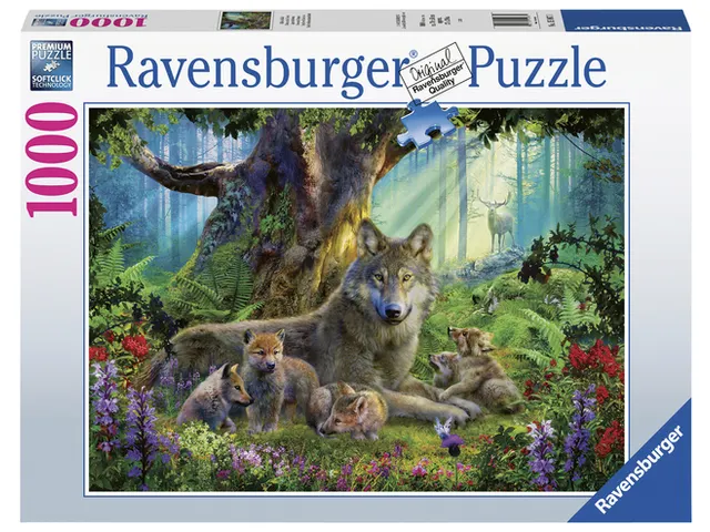 Puzzel Familie Wolf In Het Bos Legpuzzel 1000 Stukjes
