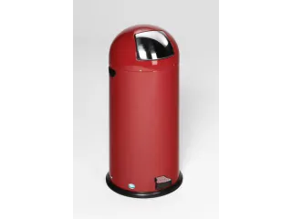 Push & Kick Afvalbak Staalplaat 52 Liter 880x415mm Met Pedaal Rood - 2