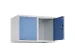 opzetkast,v. locker,2vak.,vak B 400mm,HxBxD 500x800x500mm,cilinderslot