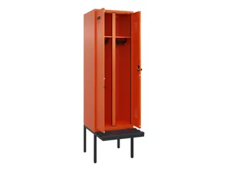 locker met bank,voor scheiding van kleding,HxBxD 2120x600x815mm,2vak - 1