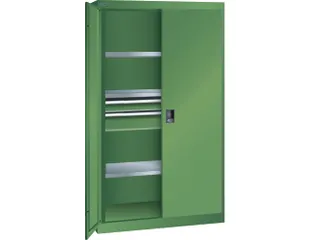 systeemkast,HxBxD 1950x1100x641mm,3xStalen bodem,2lade(n),lak RAL6011 - 2