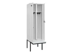 locker met bank,voor scheiding van kleding,HxBxD 2120x600x815mm,2vak