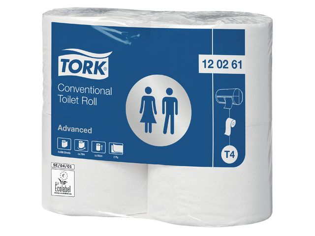 Toiletpapier Tork T4 120261 2-Laags Advanced Xl 4 Rollen 488 Vel | ToiletHygieneShop.be
