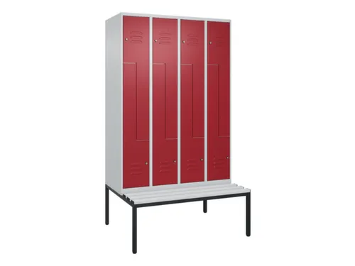 Z-garderobekast,HxBxD 2120x1200x815mm,8vak,vak B 300mm,cil.-slot