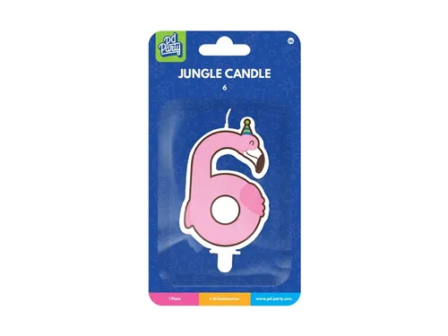 Jungle candle 6 Flamingo