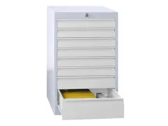 Ladenkast HxBxD 800x500x600mm 8 Laden Ral7035