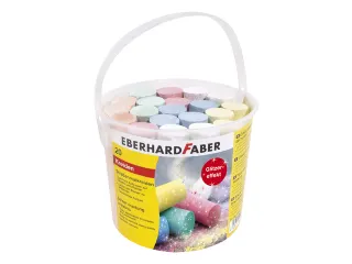 Stoepkrijt Eberhard Faber glitter 20 stuks in emmer - 1