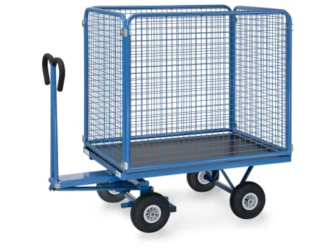 Handtrekwagens 6443l 700kg 1200x800mm Draadgaas Luchtbanden