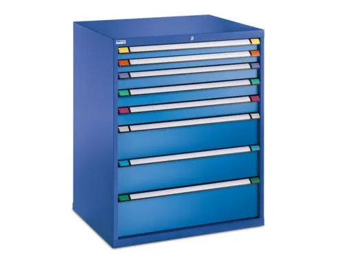ladekast HxBxD 1200x1005x695mm 8laden RAL7035 front RAL7035