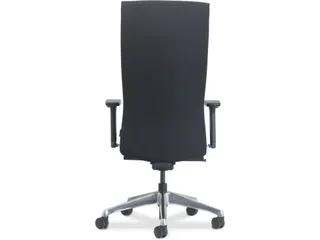 Manager Bureaustoel Vienna Stof Zwart Aluminium voetkruis - 5