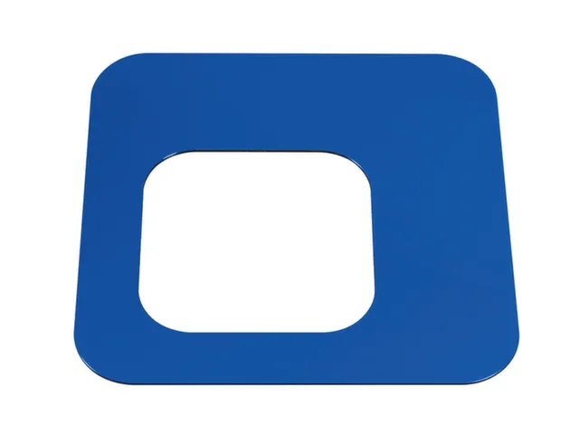 Oplegdeksel,V. Afvalbak 1X100L,Vierkant,1Opening,Staal,Blauw