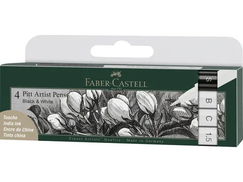 Feutre Faber-Castell set Pitt Artist Pen noir et blanc