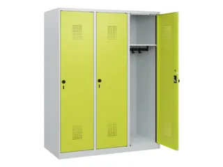 schoollocker,HxBxD 1530x1200x500mm,3vak,vak B 400mm,draaigrendel - 1