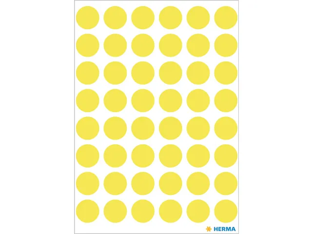 HERMA 1854 Multipurpose etiketten Rond 13mm Fluor Geel 240 stuks