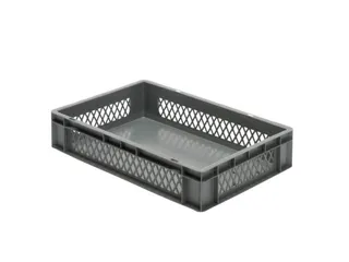 Euronorm-stapelbak 22l H X L X B 120x600x400mm Grijs - 1