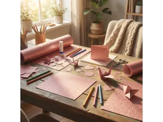 Glitterkarton Kangaro oud roze 50x70cm pak à 10 vel - 6