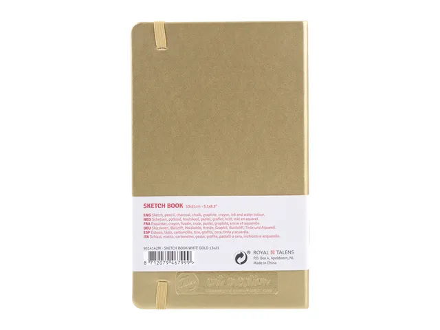 Schetsboek Talens Art Creation 80 witte vellen 140gr 130x210mm witgoud