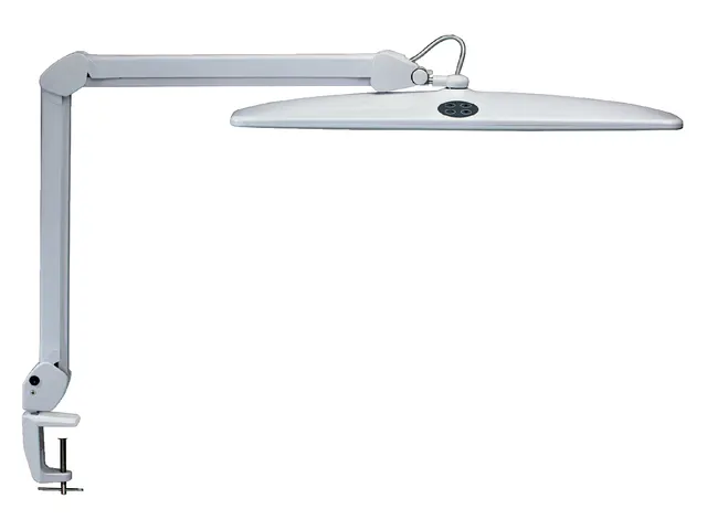 Werkpleklamp MAUL Work LED dimbaar met tafelklem Wit
