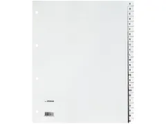 Tabbladen Set A-Z PP A4 4-Gaats 24 Tabs Grijs