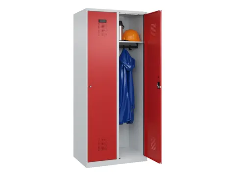 locker,HxBxD 1850x800x500mm,2vak,vak B 400mm,cil.-slot,staand op vloer