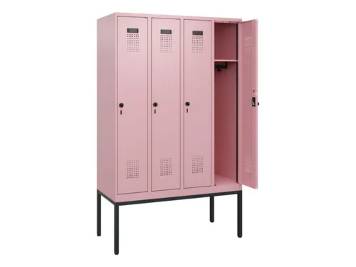 schoollocker,HxBxD 1950x1200x500mm,4vak,vak B 300mm,draaigrendel