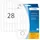 HERMA 2360 Universele etiketten 13x40mm Wit 896 stuks