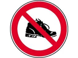 verbodsbord,Schoenen verboden,PVC,Ø 200mm