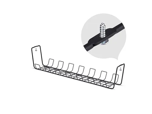 Kabelmanagement Tray voor onder bureau, 61,5cm Zwart