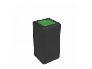 Circulaire Afvalbak BrickBin Organic 65 Liter Zwart Groen - 1