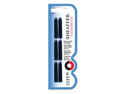 Inktpatronen SHEAFFER blauw 6 stuks op blister