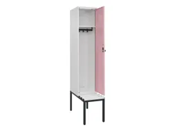 locker met bank,HxBxD 2120x400x815mm,1vak,vak B 400mm,draaigrendel