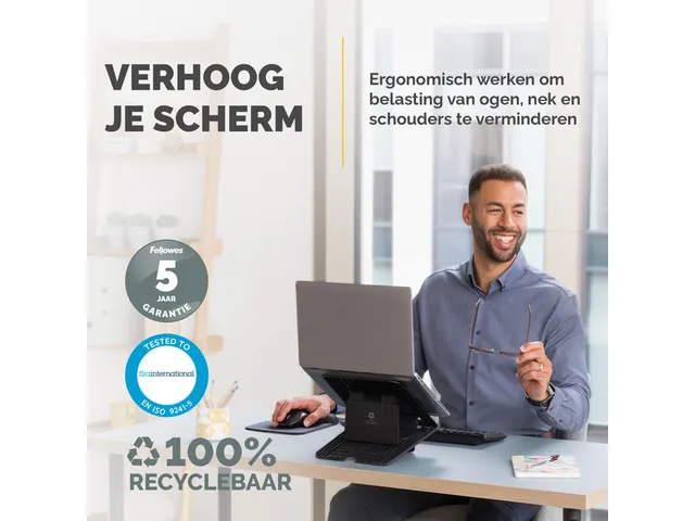 Laptopstandaard Fellowes Breyta zwart