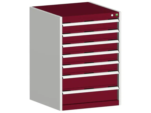 ladekast HxBxD 900x650x525mm 7laden romp RAL7035 front RAL3004