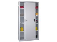 Schuifdeurkast 1950x1000x600mm 5 Oh Cilinderslot Ral7035