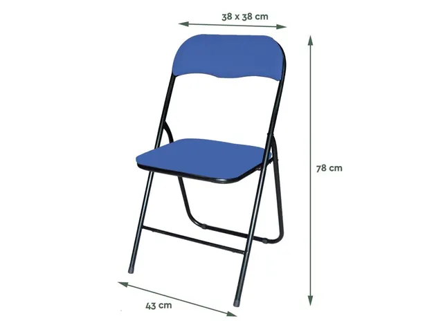 Chaise pliante FC100 bleu/noir