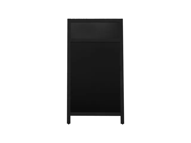 Europel Krijtstoepbord met Topbord 660 x 1280 mm Zwart