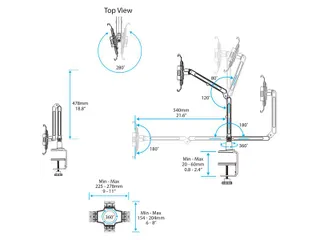 Tablet Houder Bureau Monteerbaar Scharnierende Arm Ipad Of Android - 6