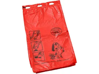 hondenpoepzakjes,dikte 15 µm,LxB 350x200mm,rood - 2