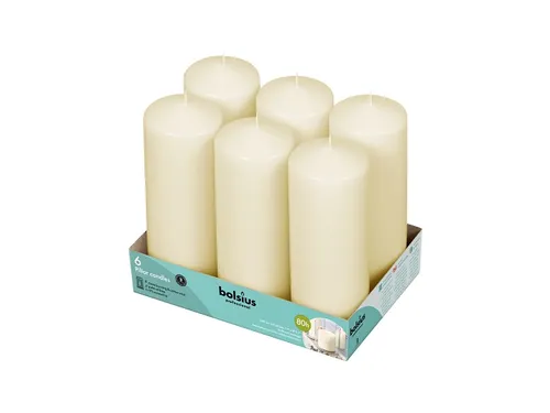 Kaars Stomp 7 x 20 cm Ivoor 80u tray 6 stuks