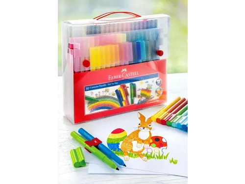 Kleurstiften Faber-Castell Connector assorti cadeauset à 80 stuks