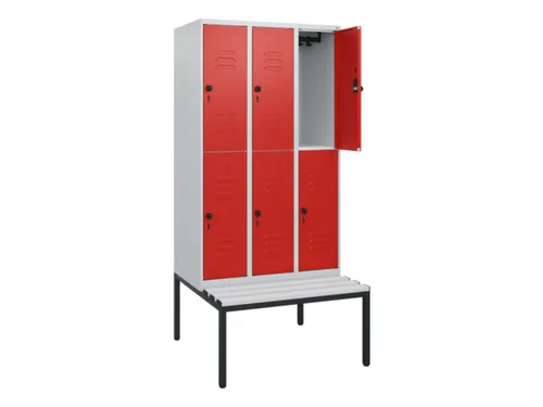 Dubbeldekse dekenkist,HxBxD 1950x900x815mm,3x2vak.,vak B 300mm