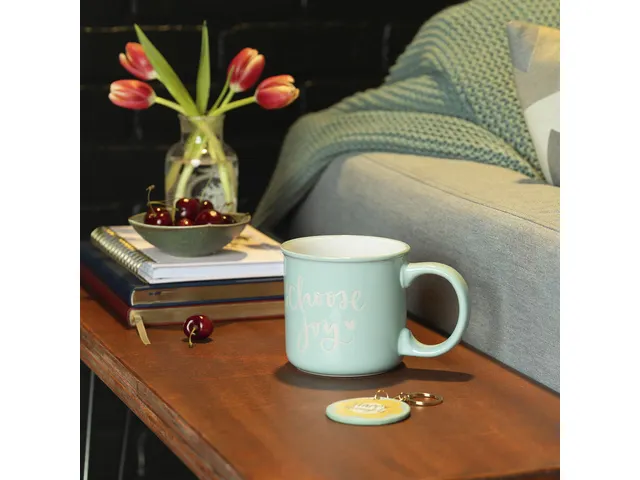 Coffret cadeau mug 580ml et porte-clés Choose Joy