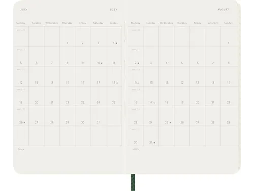 Agenda 2027 Moleskine 12M Weekly 7dag/1pagina pocket sc myrtle green