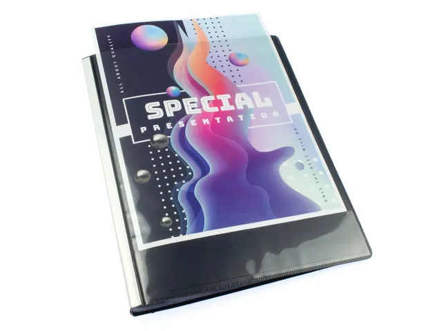 Showalbum Kangaro A4, PP, 30 tassen, zwart met insteek