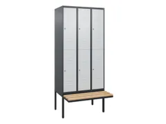 Dubbeldekse dekenkist,HxBxD 2120x900x815mm,3x2vak.,vak B 300mm