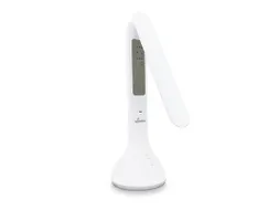 MROS502 Bureaulamp compact Wit met tijd, datum en temperatuur display